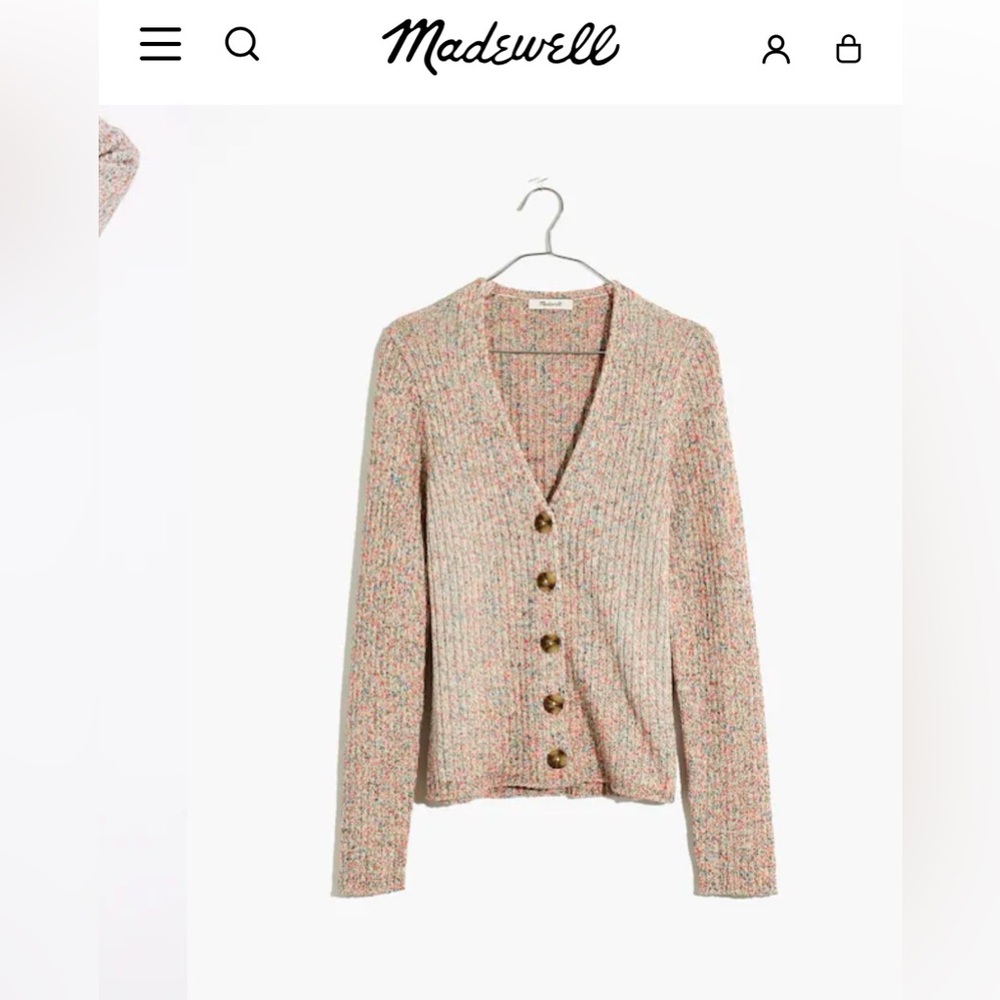 Madewell Multicolor Ribbed Cardigan - Picture 2 of 6